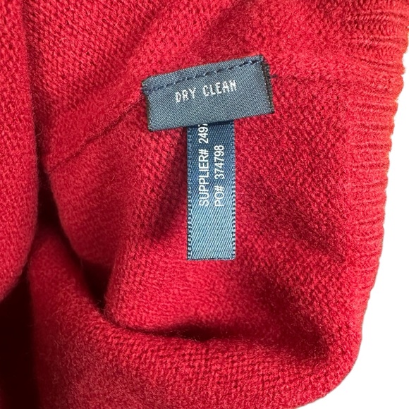 Polo Ralph Lauren Lambswool V-Neck Sweater Classic Preppy Classic Red M - Picture 7 of 7